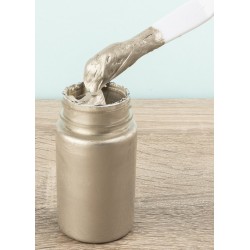 Schablonier Creme Metallic Relief platin