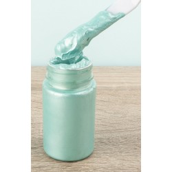 Schablonier Creme Metallic Relief mint