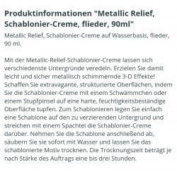 Schablonier Creme Metallic Relief flieder