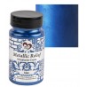Schablonier Creme Metallic Relief blau