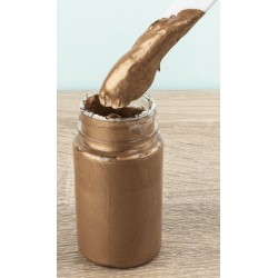 Schablonier Creme Metallic Relief champagner