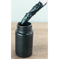 Schablonier Creme Metallic Relief petrol