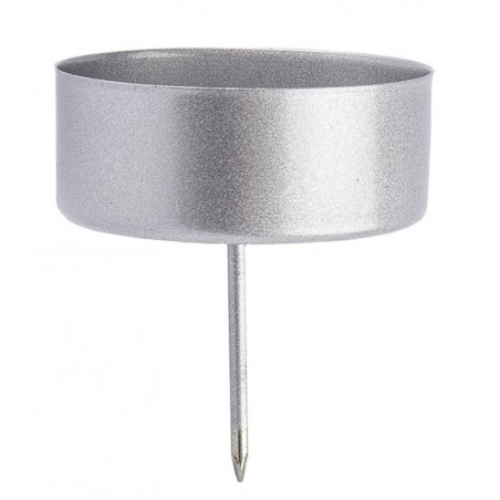 Teelicht Stecker silberfarbig