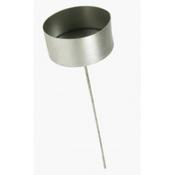 Teelicht Stecker silberfarbig