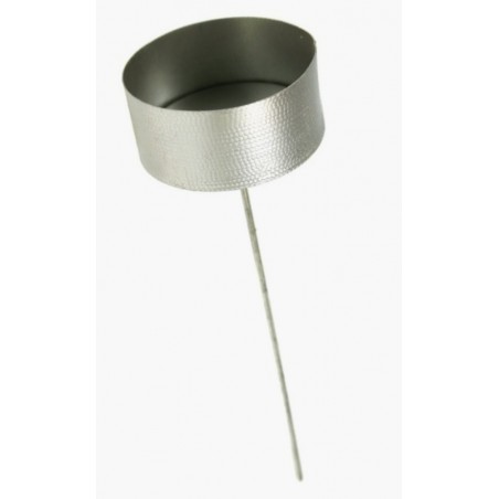Teelicht Stecker silberfarbig