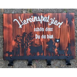 Garderobe Alpaufzug orange