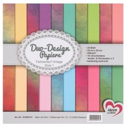 Duo Design Papier Farbverlauf Vintage Style 1