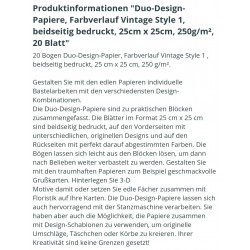 Duo Design Papier Farbverlauf Vintage Style 1