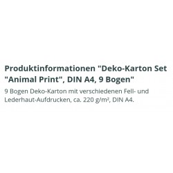 Deko Karton-Set Animal Print