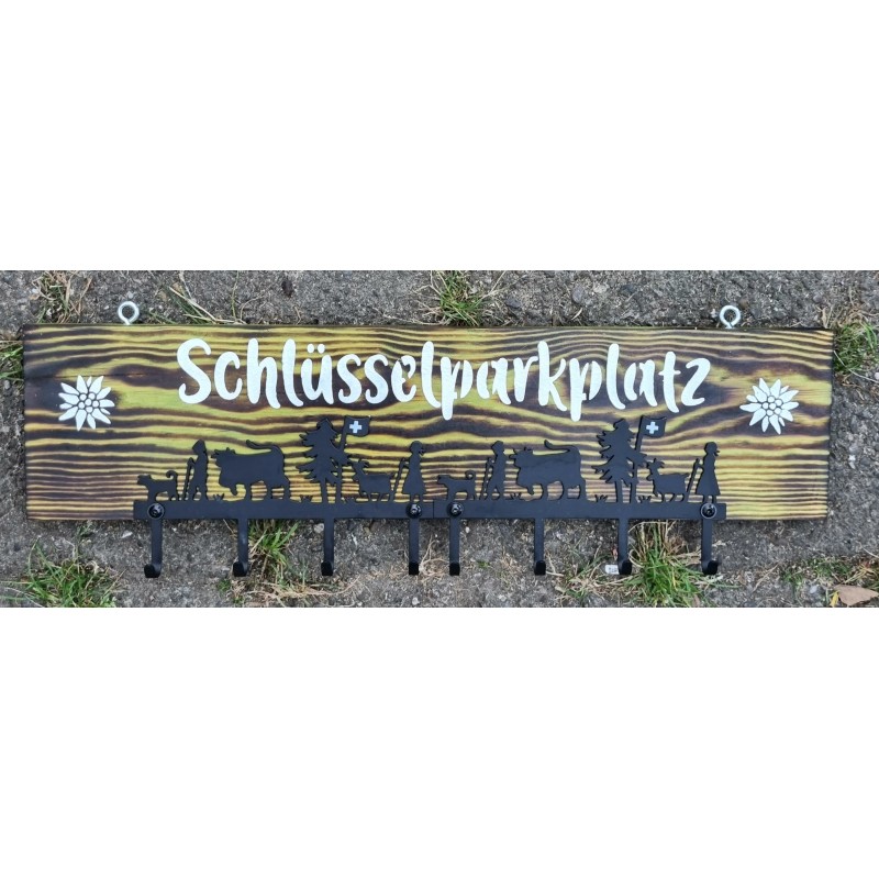 Schlüsselbrett Alpaufzug grün