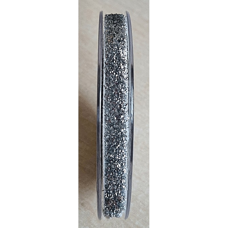 Deko Band silber/glitzer