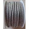 Kordel mit Draht taupe/glitzer
