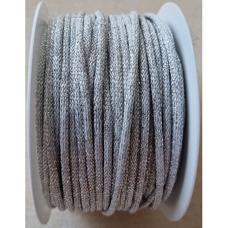 Kordel mit Draht silber/glitzer