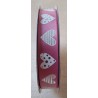 Deko Band Herzen rosa/silber