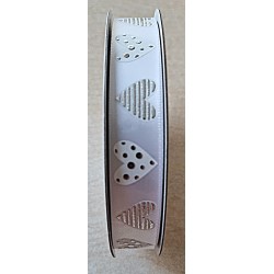 Deko Band Herzen weiss/silber