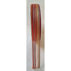 Deko Band Organza Gestreift orange