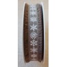 Deko Band Schneeflocken braun