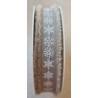 Deko Band Schneeflocken natur