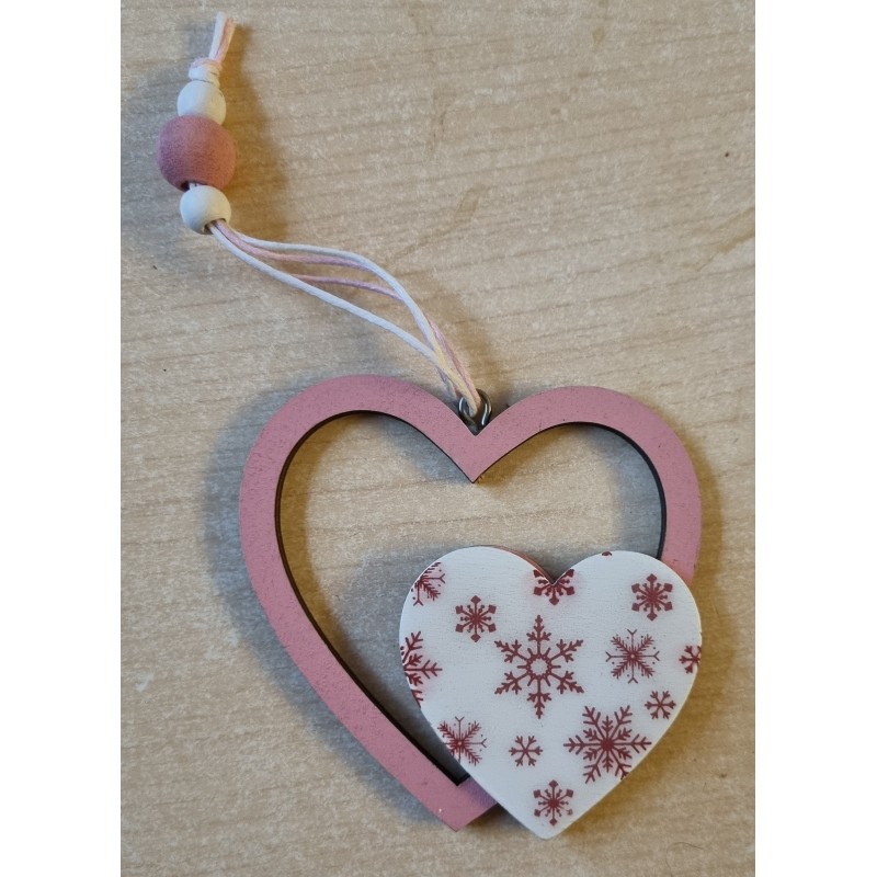 Holz Herz rosa