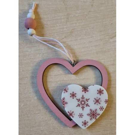 Holz Herz rosa