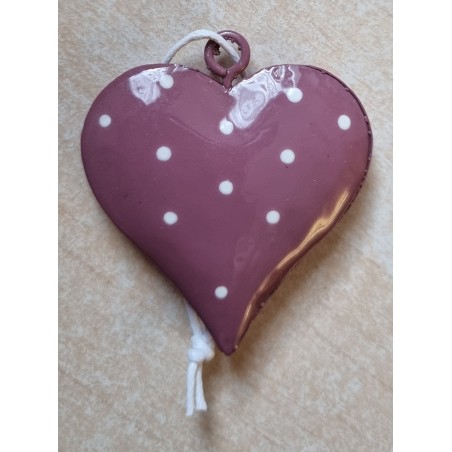 Metall Herz mauve