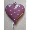Metall Herz mauve