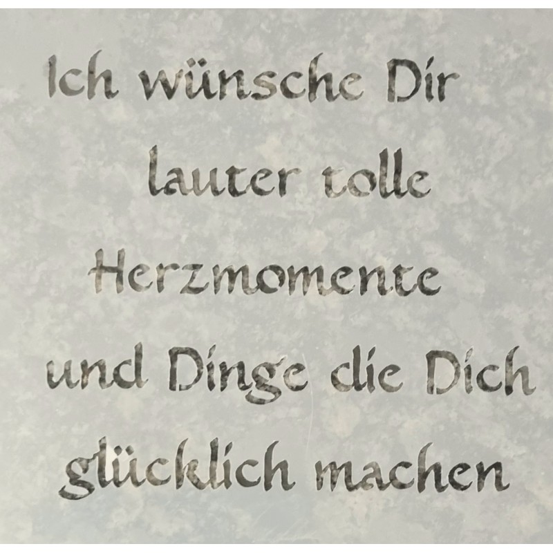 Schablone Ich wünsche Dir....