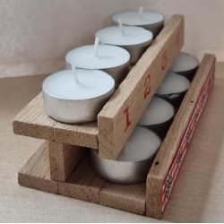 Advent to go Edelweiss kariert rot