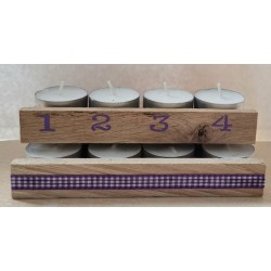 Advent to go violette kariert