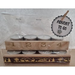 Advent to go Alpaufzug braun/gold