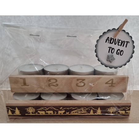 Advent to go Alpaufzug braun/gold