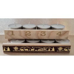 Advent to go Alpaufzug braun/gold