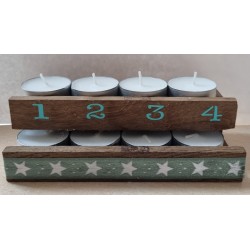 Advent to go Sterne mint/silber