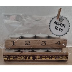 Advent to go Alpaufzug braun/gold