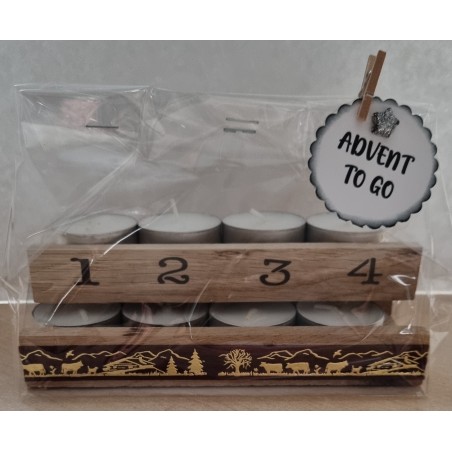 Advent to go Alpaufzug braun/gold