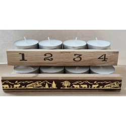 Advent to go Alpaufzug braun/gold