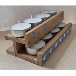Advent to go Sterne hellblau/silber