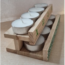 Advent to go Edelweiss grün kariert