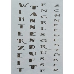 Schablone Winterzeit/Tannenduft.......