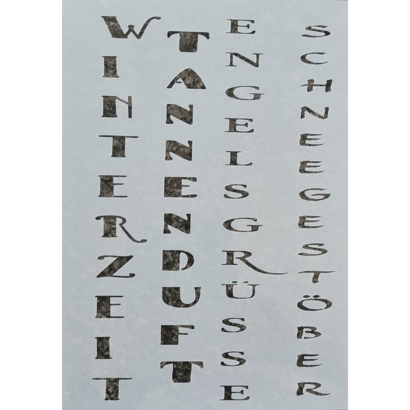 Schablone Winterzeit/Tannenduft.......