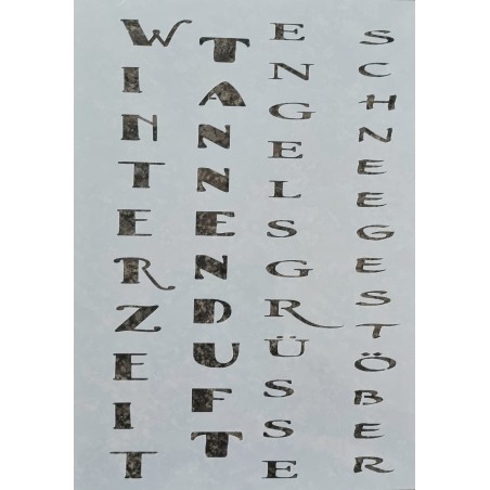 Schablone Winterzeit/Tannenduft.......