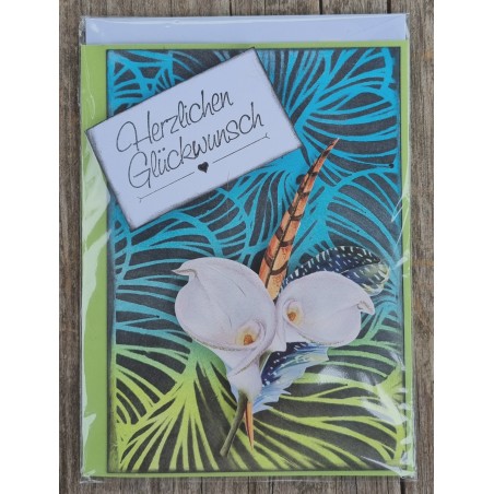 Herzlichen Glückwunsch Calla grün/türkis