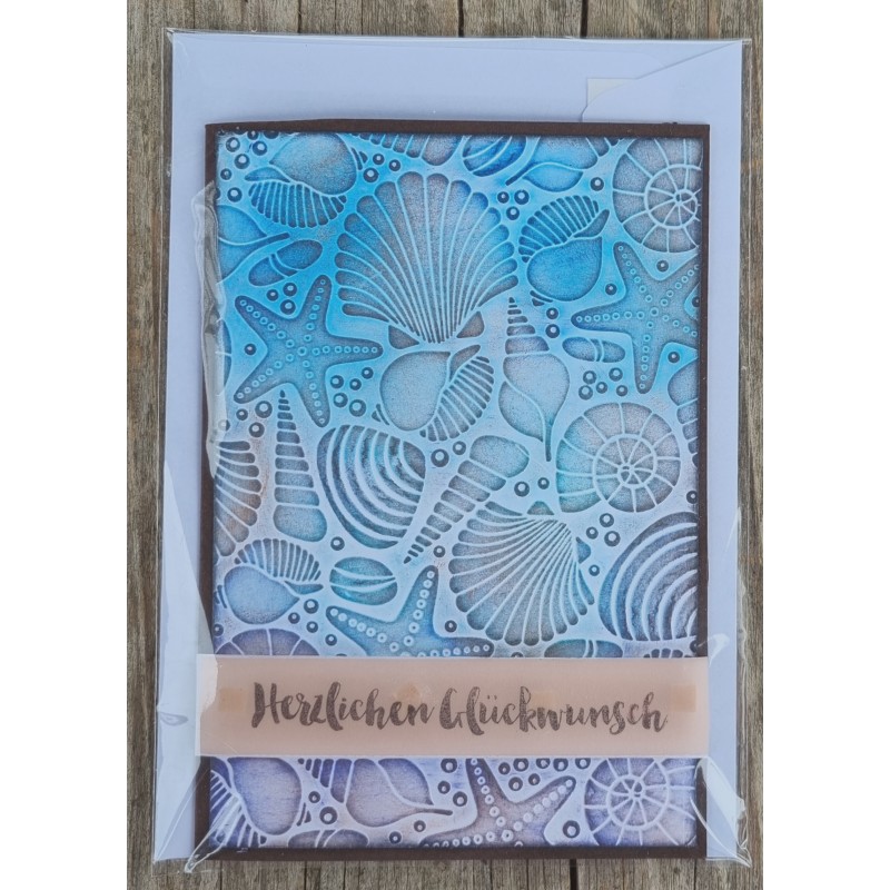 Herzlichen Glückwunsch Maritim blau/braun