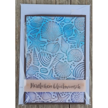 Herzlichen Glückwunsch Maritim blau/braun