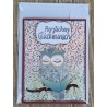 Herzlichen Glückwunsch Eule braun/mint