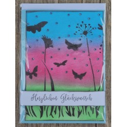 Herzlichen Glückwunsch Schmetterlinge/Pusteblume