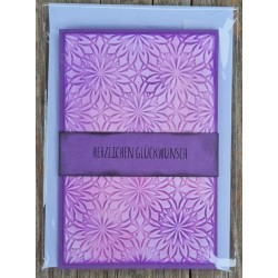 Herzlichen Glückwunsch Blumen lila/violette