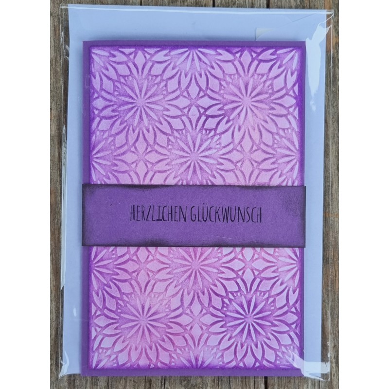 Herzlichen Glückwunsch Blumen lila/violette