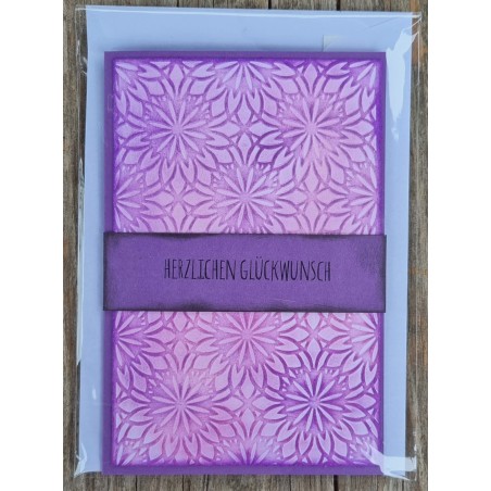 Herzlichen Glückwunsch Blumen lila/violette