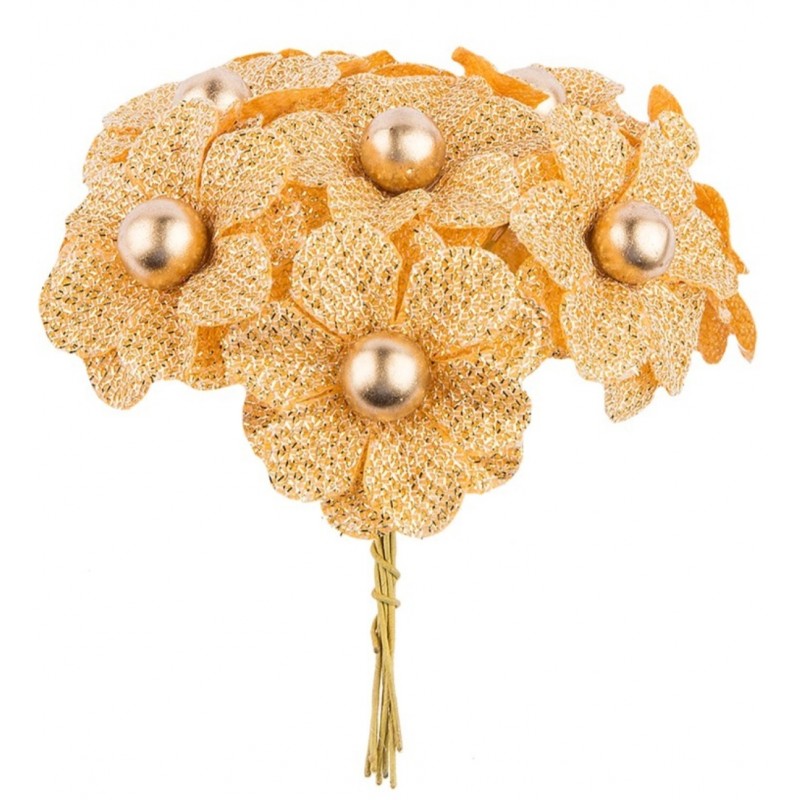 Deko Blüte gold